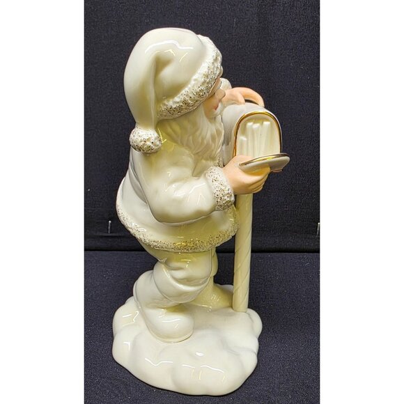 Lenox 2007 "Last Minute Lists" Santa at the Mailbox Christmas Figurine - Picture 2 of 7